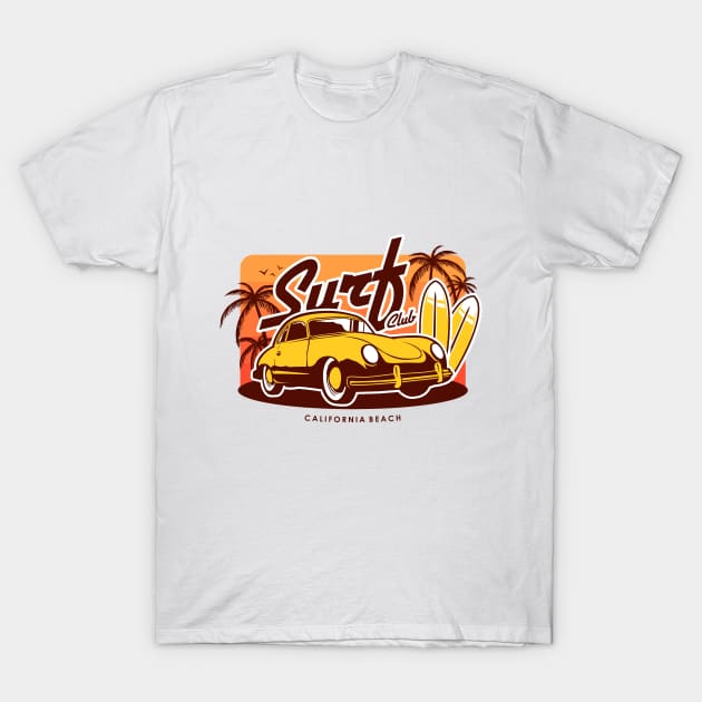 Vintage california beach surfer Club T-Shirt by love shop store